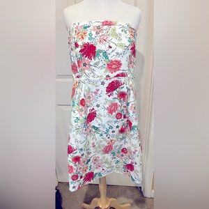Old Navy Strapless Floral A-line Dress